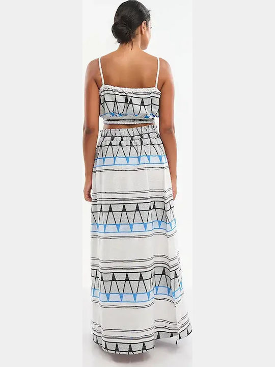 Mini Skirt White/Blue/Black