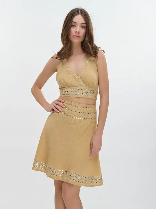 Mini Skirt Beige