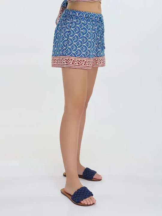 Damen-Shorts Blau/Weiß/Rot