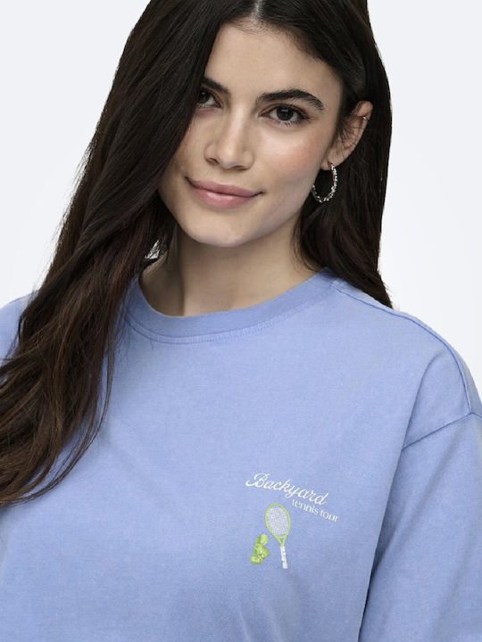 Γυναικείο Oversized T-shirt Γαλάζιο