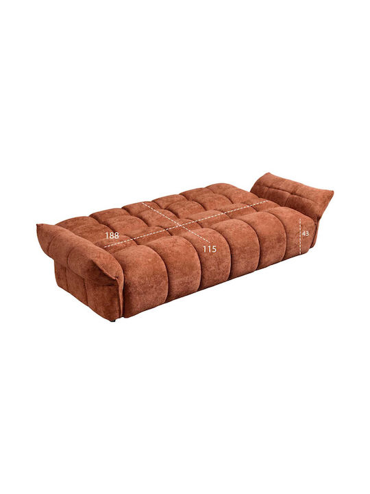 Dreisitzer Sofa Bett Orange 240x90x85cm