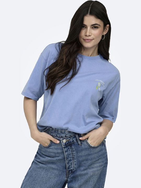 Γυναικείο Oversized T-shirt Γαλάζιο