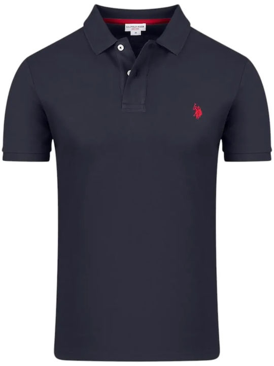 Polo Bluza Tricou Cu Mânecă Scurtă Albastru Marin