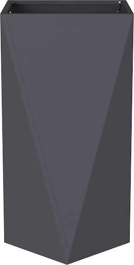 vidaXL Set 2 Ghivece De Flori Metalice Antracit 40x75cm