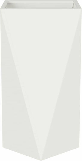 vidaXL Set of 2 Metallic White Flower Pots 40x75cm
