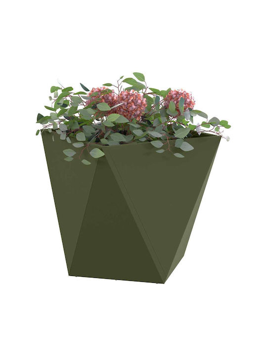 vidaXL Topf Metallisch Green 40x40x40cm.