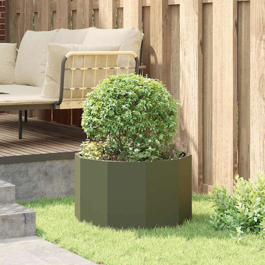 vidaXL Topf Metallisch Green 60x60x35cm.