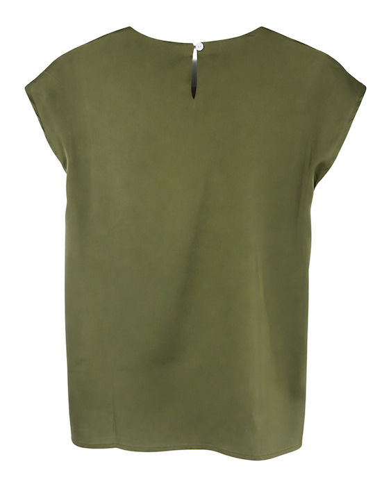 Bluza Damă Satin Kaki