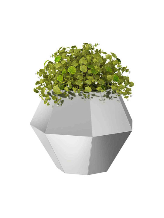 vidaXL Pot Metallic Silver 50x50x40cm.