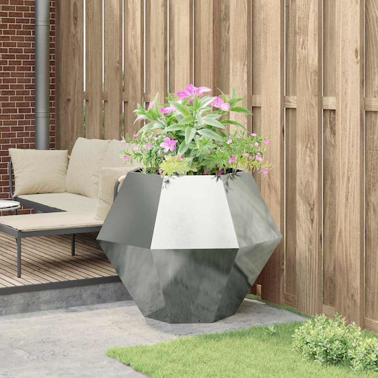 vidaXL Topf Metallisch Silver 100x100x80cm.