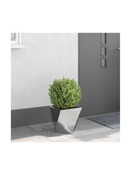 vidaXL Саксия Метал Silver 30x30x30см.