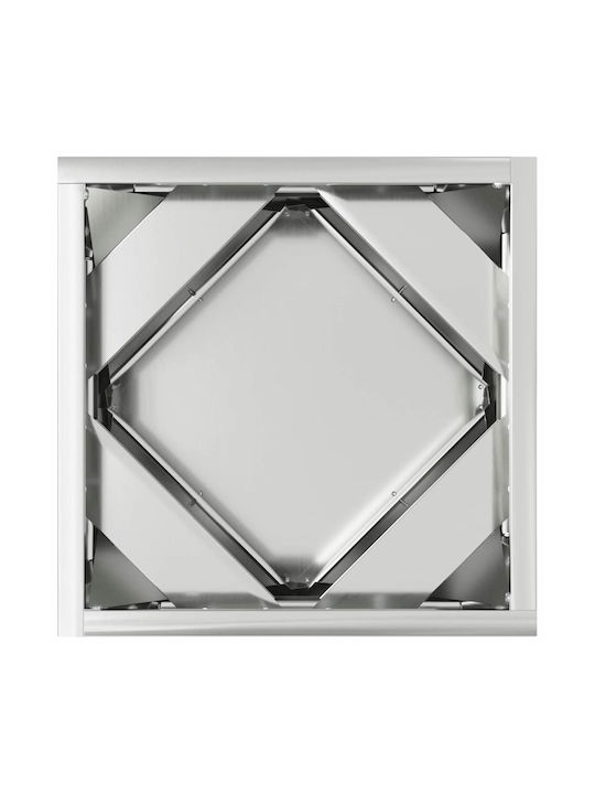 vidaXL Саксия Метал Silver 30x30x30см.