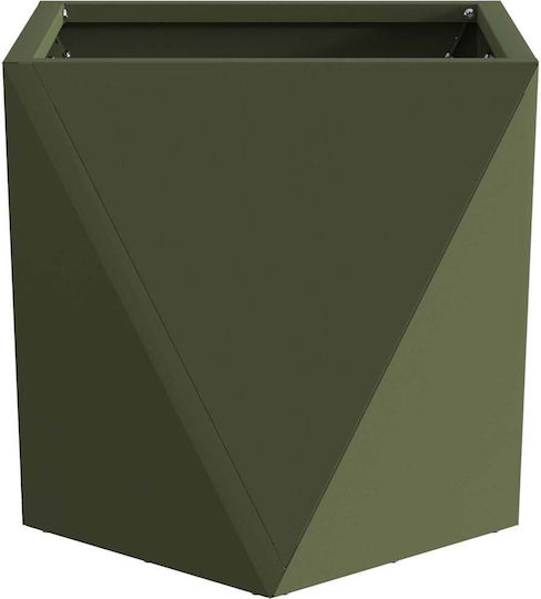 vidaXL Γλάστρα Μεταλλική Πράσινη 30x30x30εκ.
