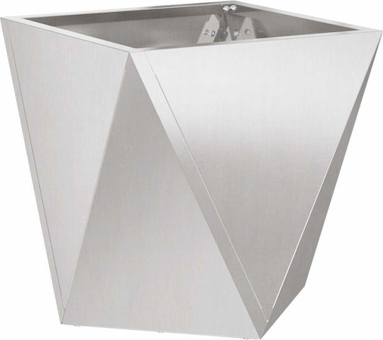 vidaXL Pot Metallic Silver 50x50x50cm.