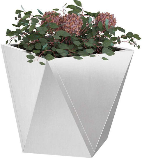vidaXL Pot Metallic Silver 50x50x50cm.