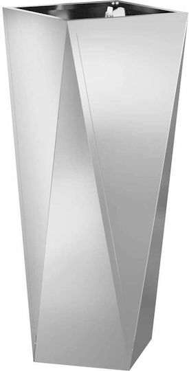 vidaXL Pot Metallic Silver 30x30x75cm.