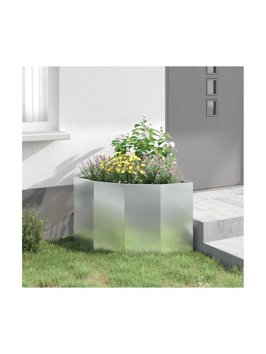 vidaXL Topf Metallisch Silver 60x60x50cm.
