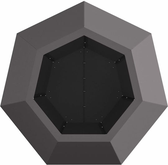 vidaXL Set of 2 Black Metallic Flower Pots 50x40cm
