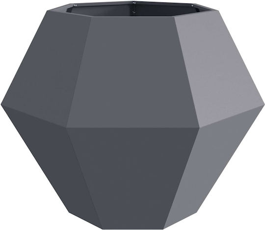 vidaXL Σετ 2 Γλάστρες Μεταλλικές Ανθρακί 100x80εκ.