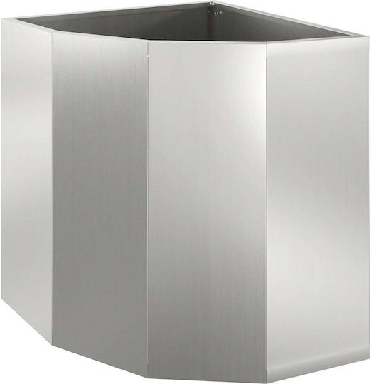 vidaXL Pot Metallic Silver 45x45x50cm.