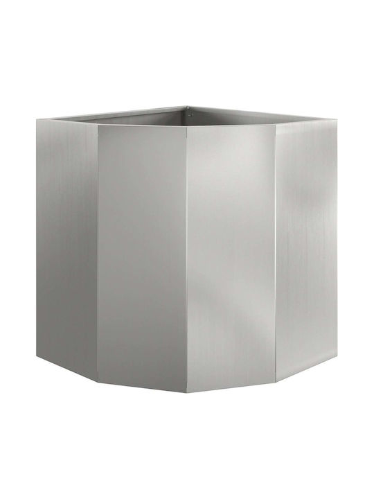 vidaXL Саксия Метал Silver 45x45x50см.