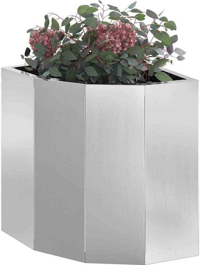 vidaXL Pot Metallic Silver 30x30x35cm.