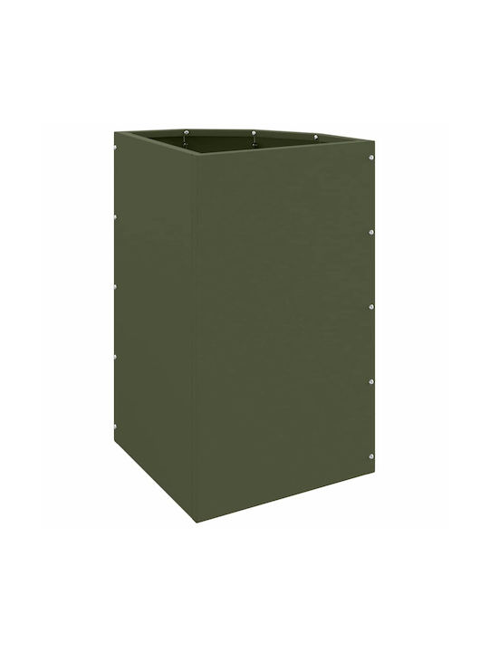 vidaXL Topf Metallisch Olive, Green 30x30x50cm.