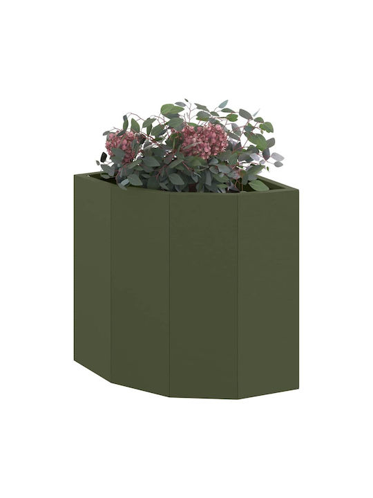 vidaXL Topf Metallisch Olive, Green 30x30x35cm.