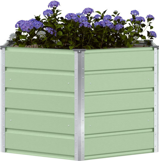 vidaXL Planter Box Metal Pastel Green 129x129x75cm.