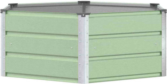 vidaXL Planter Box Metal Pastel Green 129x129x45cm.