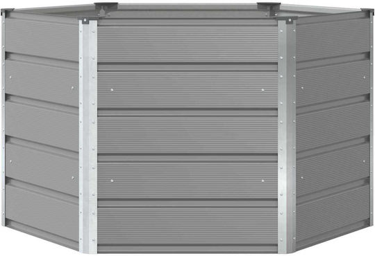 vidaXL Planter Box Metal Gri deschis 129x129x75cm.