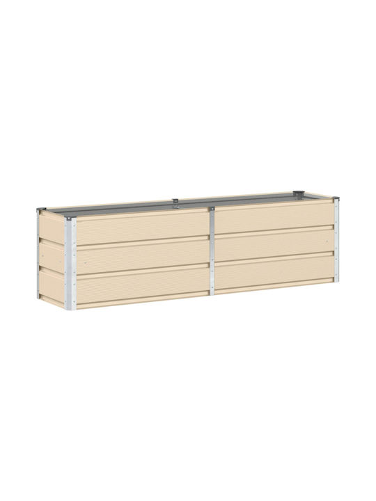 vidaXL Blumenkasten Metallisch Ελεφαντόδοντο 160x40x45cm.