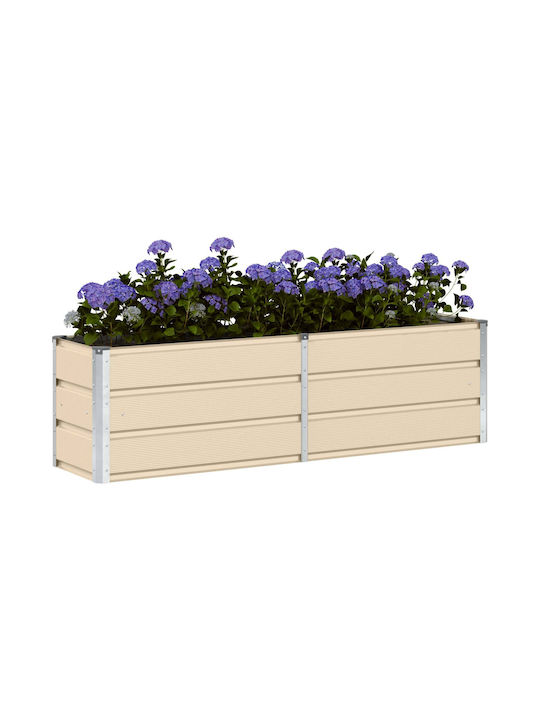 vidaXL Blumenkasten Metallisch Ελεφαντόδοντο 160x40x45cm.