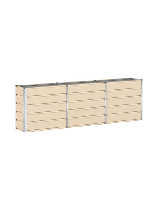 vidaXL Саксия Метал Ivory 160x40x75см.