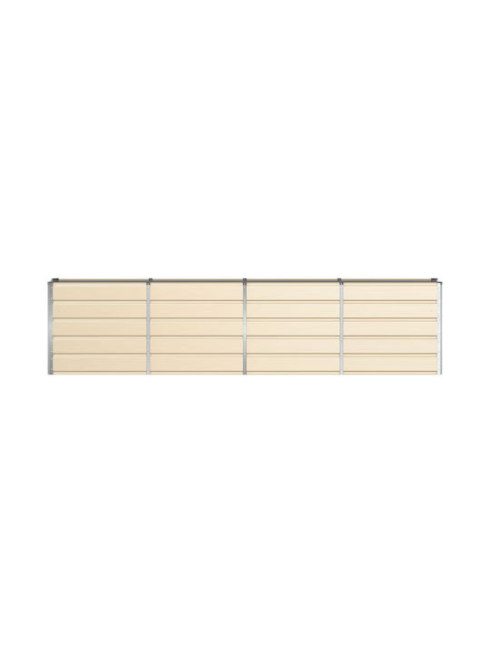 vidaXL Ghiveci Metal Ivory 160x40x75cm.