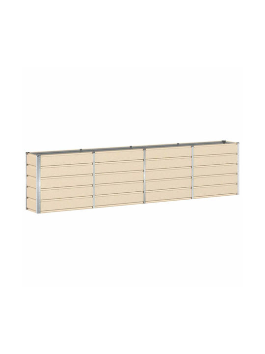 vidaXL Ghiveci Metal Ivory 160x40x75cm.