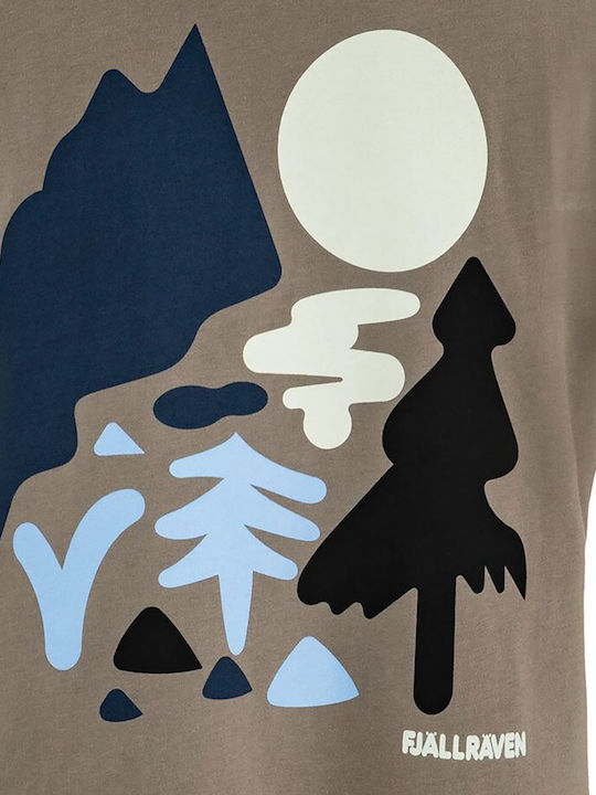 Forest Walk Дамска Crop Тениска Кафява