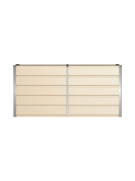 vidaXL Саксия Метал Ivory 160x40x75см.