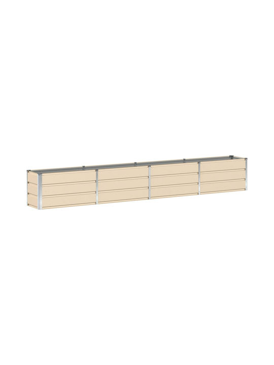 vidaXL Ghiveci Metal Ivory 320x40x45cm.