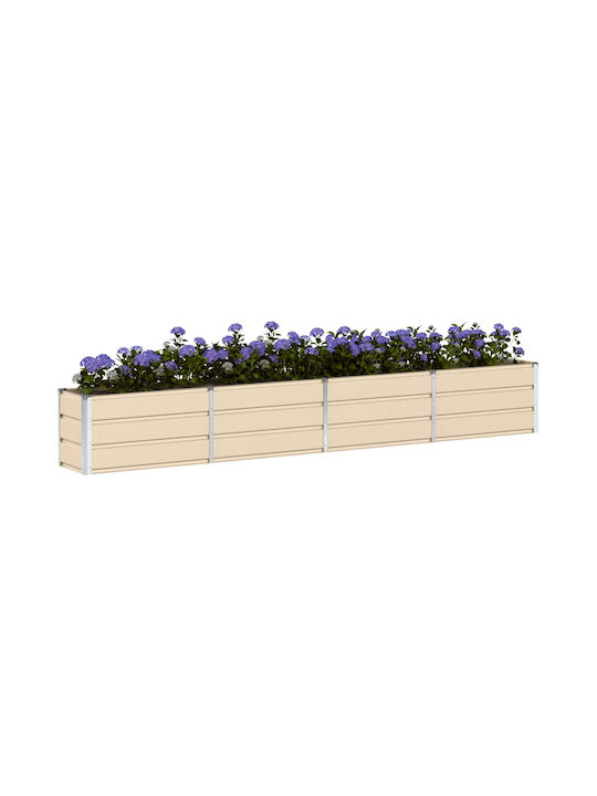 vidaXL Ghiveci Metal Ivory 320x40x45cm.