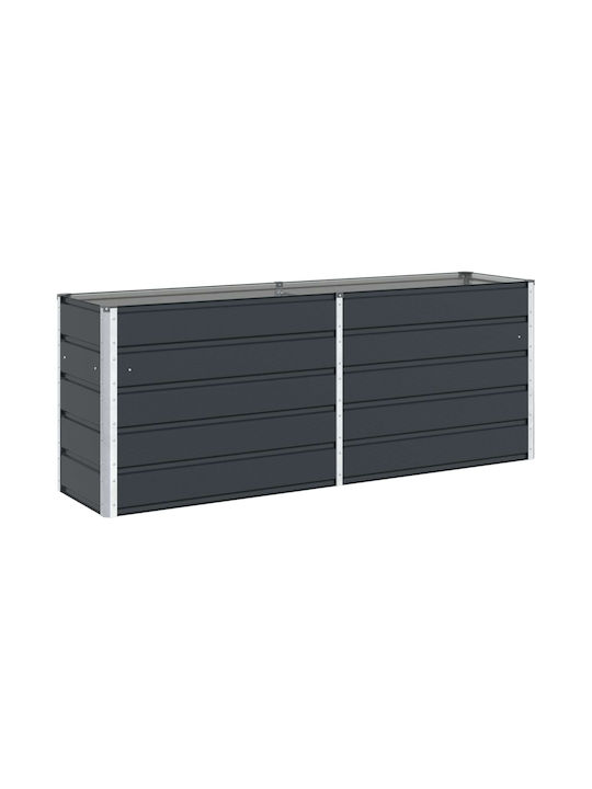 vidaXL Topf Metallisch Charcoal 480x50x45cm.