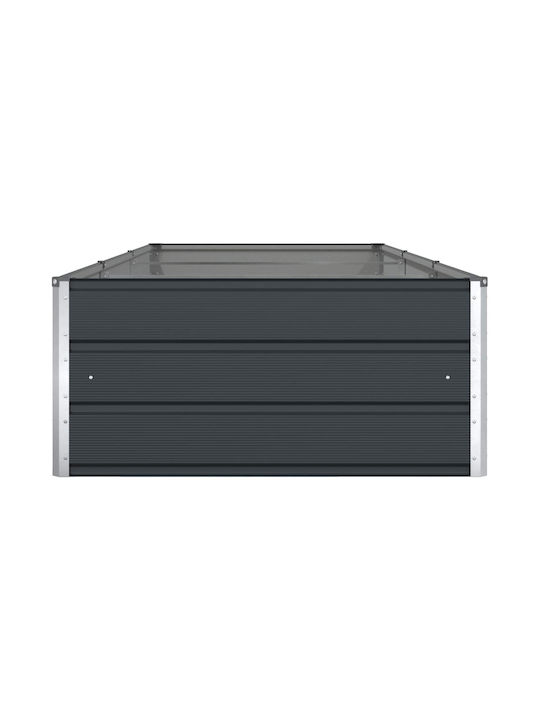 vidaXL Ghiveci Metal Cărbune de lemn 195x100x45cm.