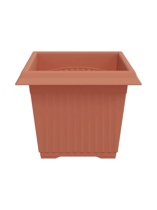 vidaXL Комплект 6 Саксии Пластмасови Light Terracotta