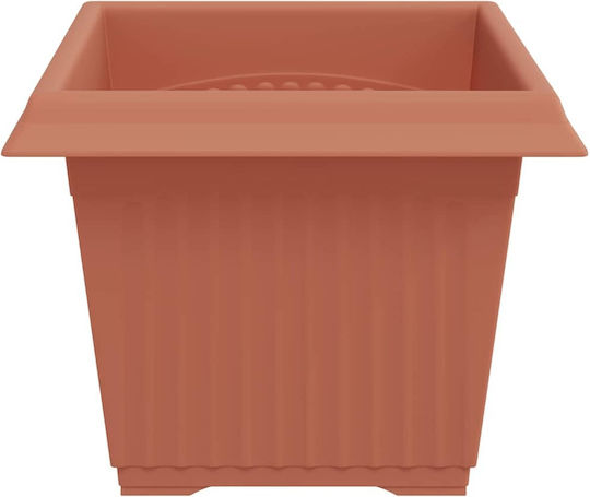 vidaXL Комплект 6 Саксии Пластмасови Light Terracotta
