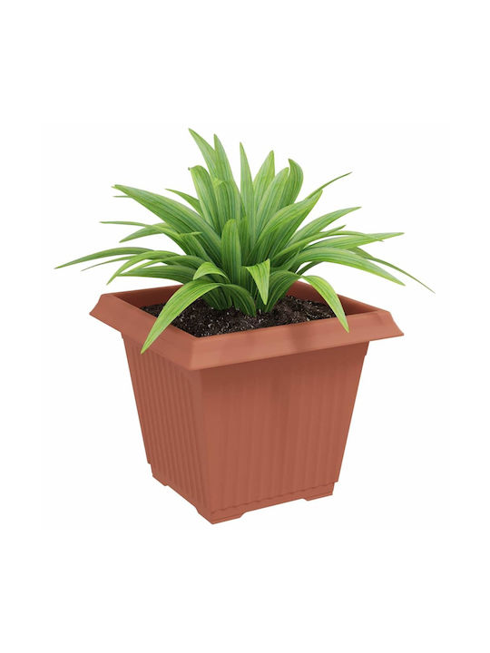 vidaXL Set 24 Ghivece de Flori Din Plastic Roșii Cărămizii 38x30cm