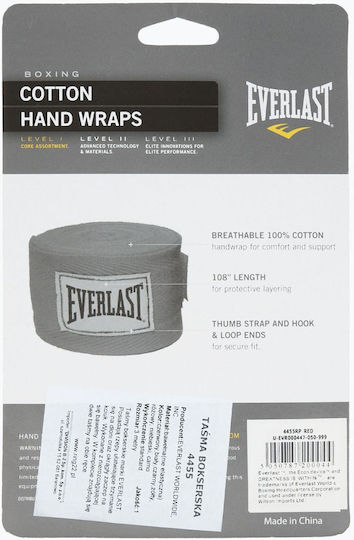 Everlast Boxing Wraps 275 Cm Red