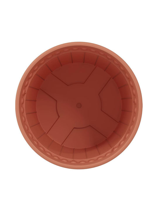 vidaXL Set 24 Ghivece de Flori Din Plastic Cărămiziu 19x16cm