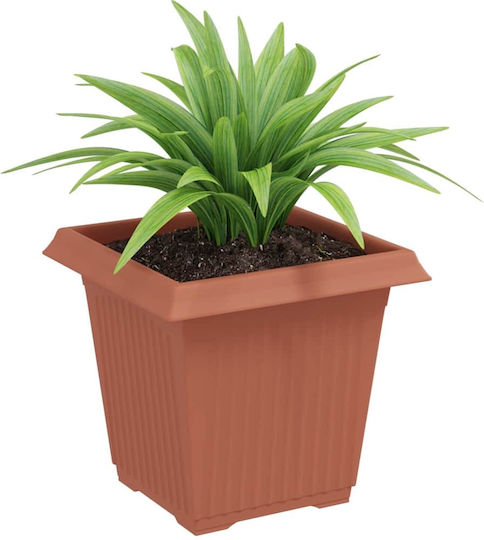 vidaXL Set 24 Kunststoff-Blumentöpfe Terrakotta 16x14cm