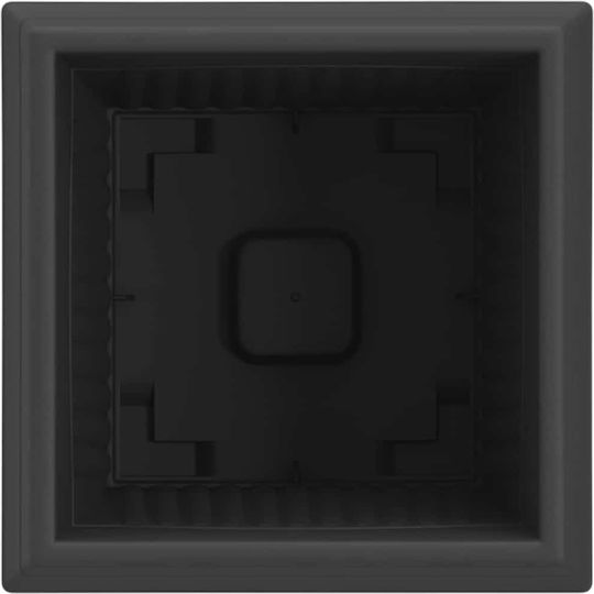 vidaXL Set of 6 Plastic Black Flower Pots 23x17.5cm
