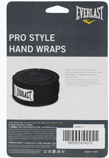 Everlast 450 cm Schwarze Kampfsport Handwickel